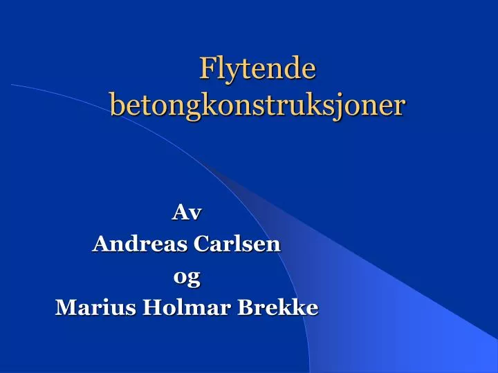 flytende betongkonstruksjoner