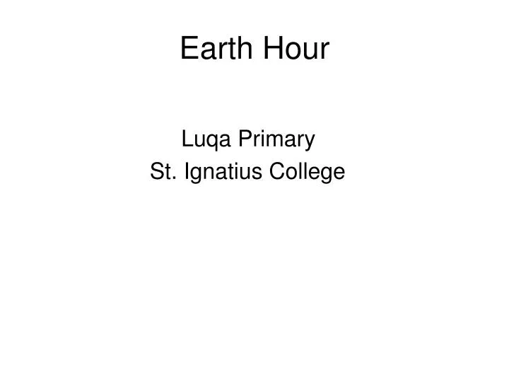 earth hour