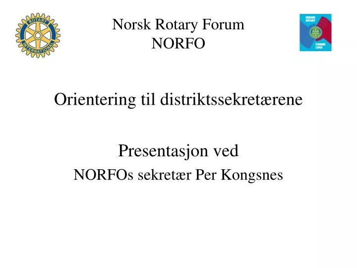 norsk rotary forum norfo
