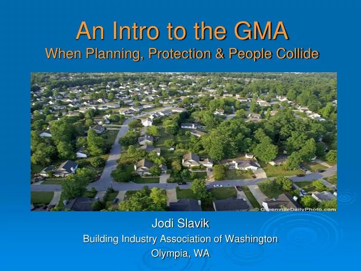 an intro to the gma when planning protection people collide