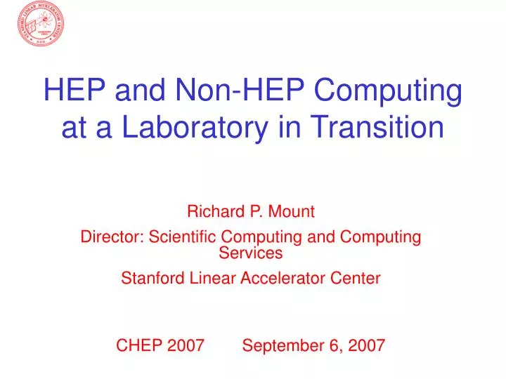 hep and non hep computing at a laboratory in transition