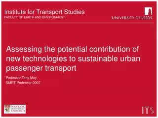 Assessing the potential contribution of new technologies to sustainable urban passenger transport