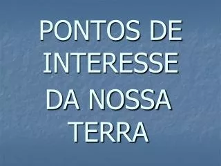 pontos de interesse