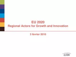 eu 2020 regional actors for growth and innovation