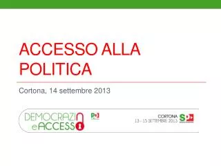 accesso alla politica