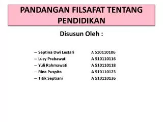 pandangan filsafat tentang pendidikan