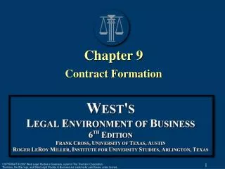 Chapter 9 Contract Formation