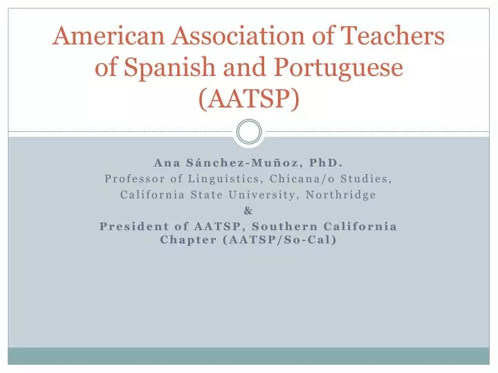 american association of teachers of spanish and portuguese aatsp