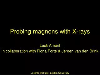 Probing magnons with X-rays