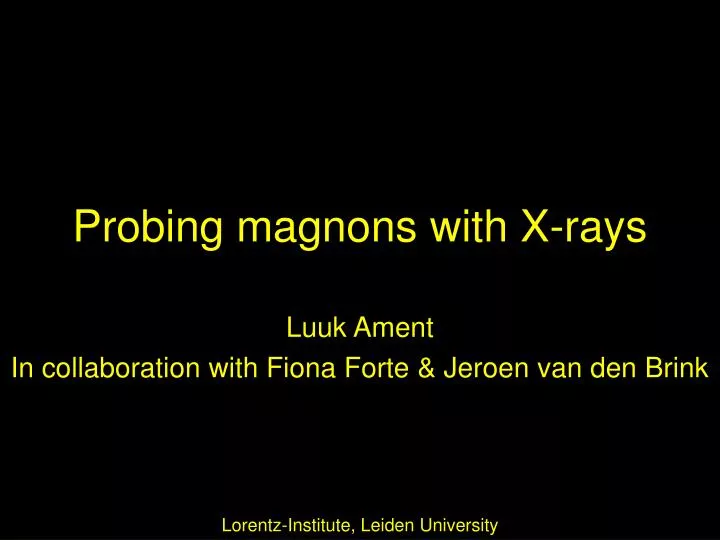 probing magnons with x rays