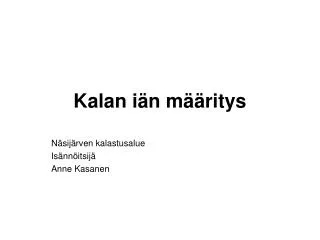 kalan i n m ritys