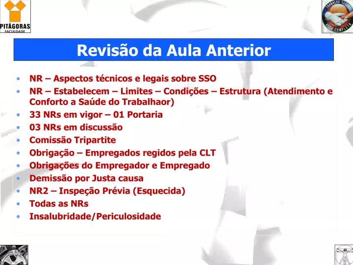 revis o da aula anterior