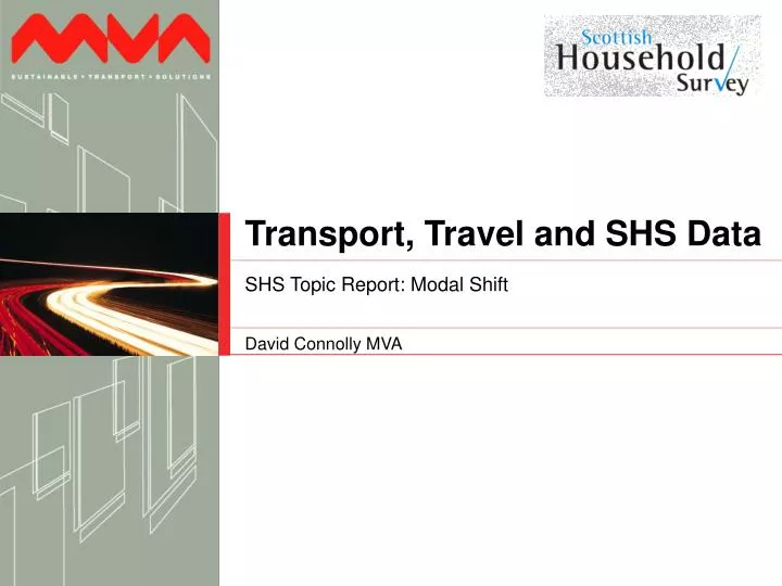 transport travel and shs data