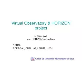 Virtual Observatory &amp; HORIZON project