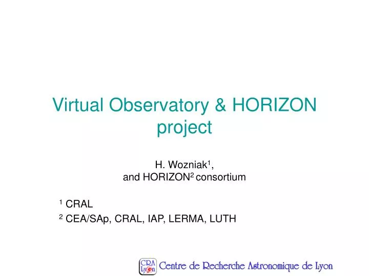 virtual observatory horizon project