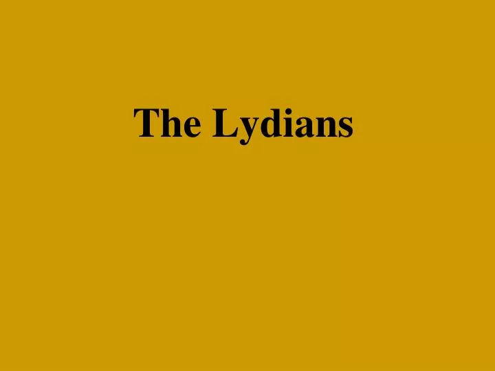 the lydians