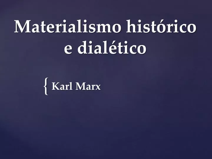 materialismo hist rico e dial tico