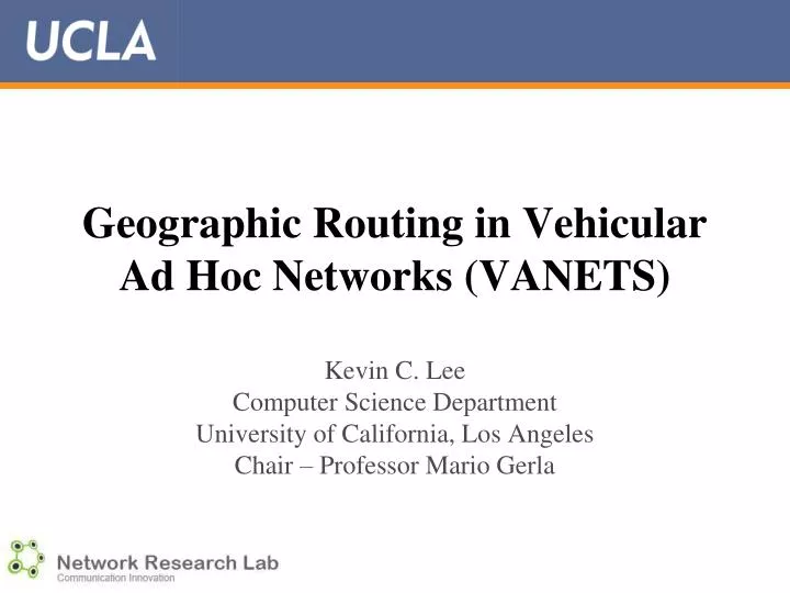 geographic routing in vehicular ad hoc networks vanets