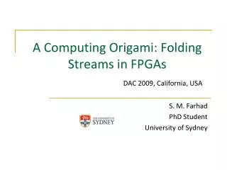 A Computing Origami: Folding Streams in FPGAs