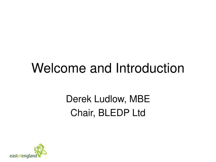 welcome and introduction