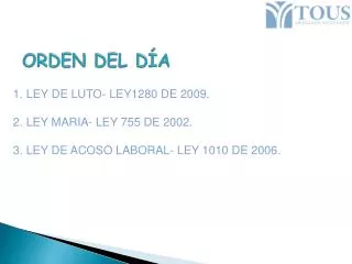 orden del d a