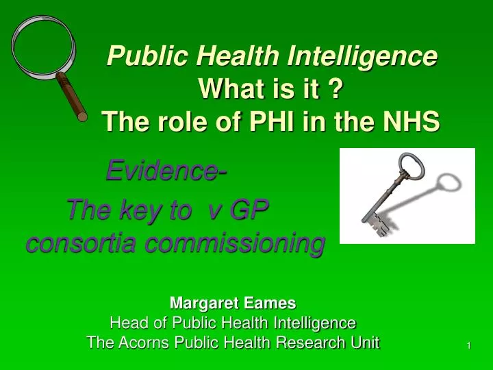 public health intelligence what is it the role of phi in the nhs