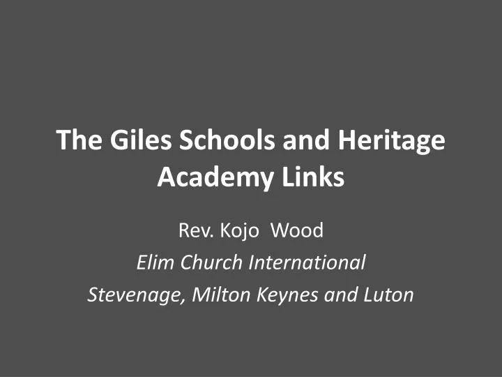 the giles schools and heritage academy links