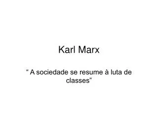 karl marx