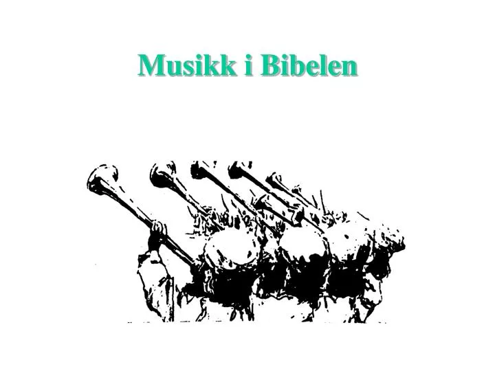 musikk i bibelen