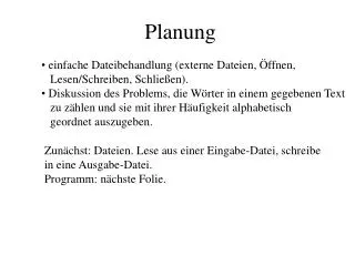 planung