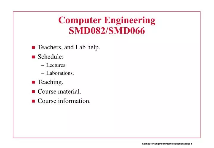 computer engineering smd082 smd066
