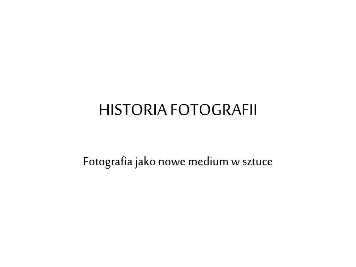 historia fotografii