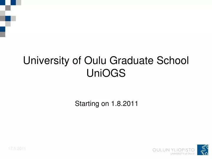 university of oulu graduate school uniogs