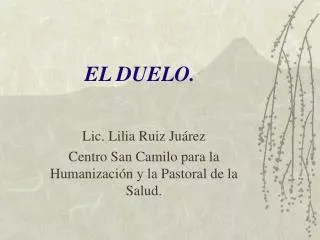 el duelo