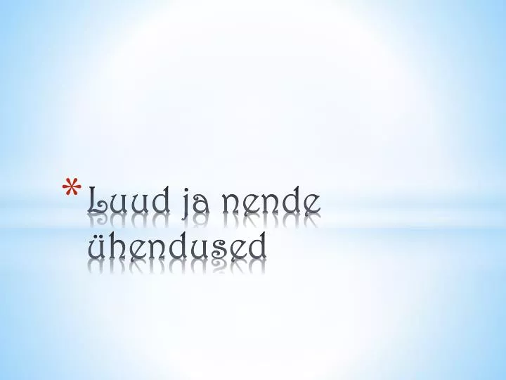 luud ja nende hendused