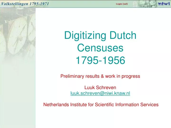 digitizing dutch censuses 1795 1956