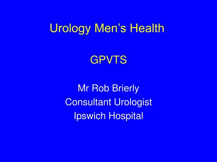 Ppt Urology Mens Health Powerpoint Presentation Free Download Id