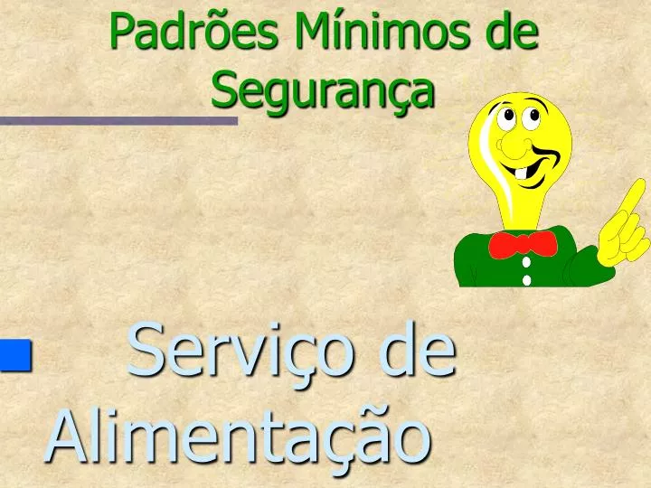 padr es m nimos de seguran a