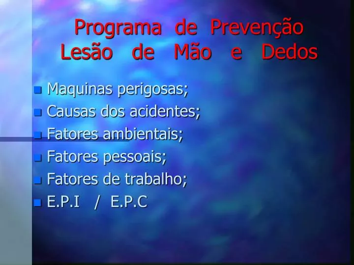 programa de preven o les o de m o e dedos