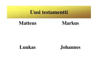 uusi testamentti