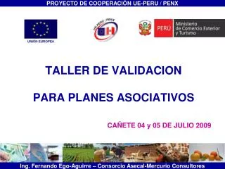 taller de validacion para planes asociativos