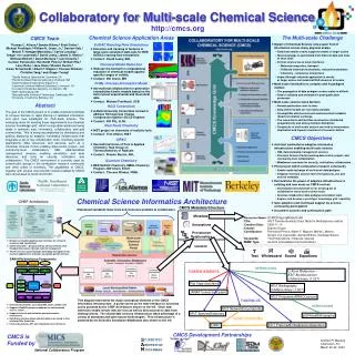 Collaboratory for Multi-scale Chemical Science