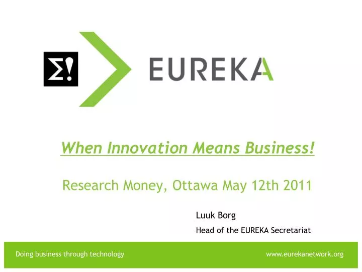 when innovation means business research money ottawa may 12th 2011