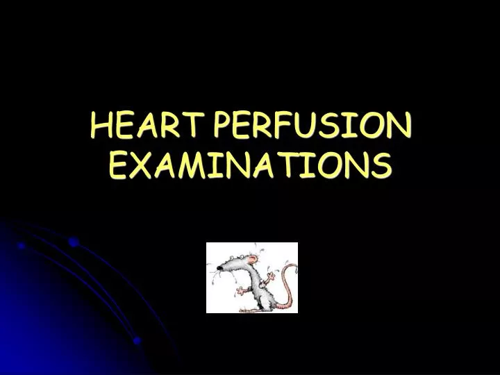 heart perfusion examinations