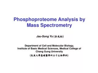 Phosphoproteome Analysis by Mass Spectrometry