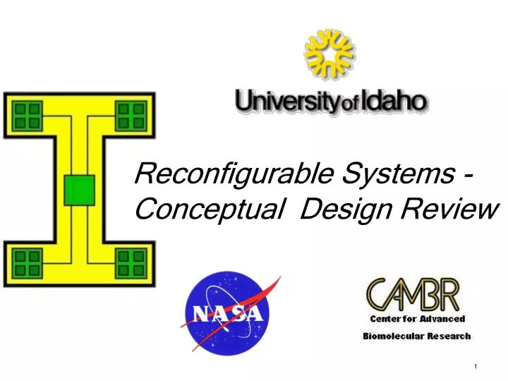 reconfigurable systems conceptual design review