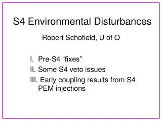 S4 Environmental Disturbances