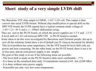 Short study of a very simple LVDS shift