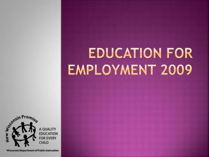 education for employment 2009