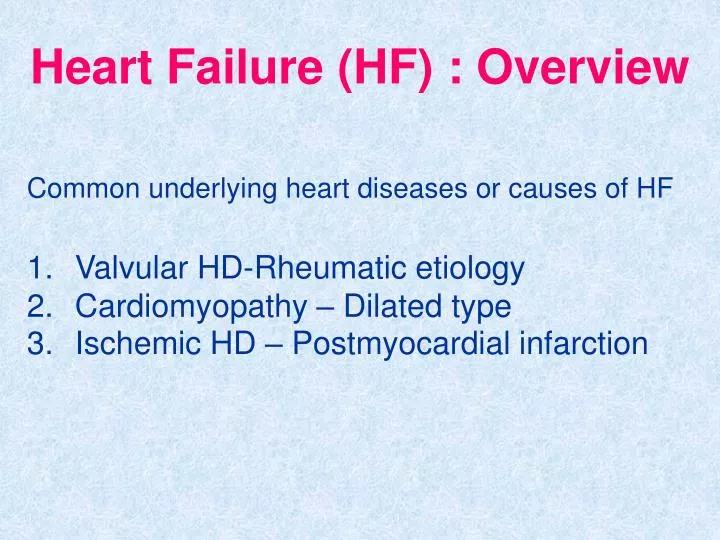 heart failure hf overview